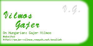 vilmos gajer business card